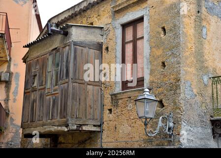 Dorf Naso Sizilien Italien Dame gaga Großvater emigrierte von naso Stockfoto