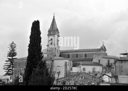 Dorf Naso Sizilien Italien Dame gaga Großvater emigrierte von naso Stockfoto