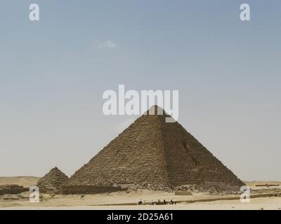 Gizeh Nekropolis auf dem Gizeh Plateau im Großraum Kairo, Ägypten Stockfoto