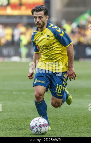 Brondby, Dänemark. Mai 2018. Besar Halimi (18) von Broendby, WENN er während des 3F Superliga-Spiels zwischen Broendby IF und AAB im Brondby Stadium gesehen wurde. (Foto: Gonzales Photo - Thomas Rasmussen). Stockfoto