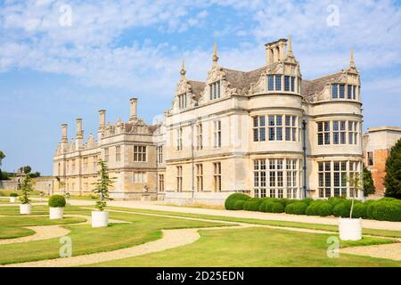 Kirby Hall ein ruiniertes elisabethanischen Herrenhaus aus dem 17. Jahrhundert oder Landhaus in der Nähe von Gretton nr Corby Northamptonshire England GB Europa Stockfoto