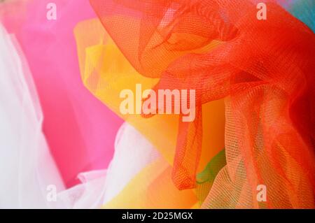 Bunte Stoff Nylon Hintergrund und Textur Stockfoto