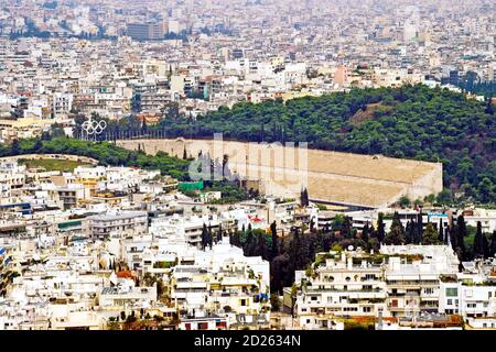 Olympia Stadion in Arditos Hill, Athen, Griechenland (Kallimarmaro) Stockfoto