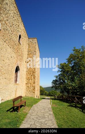 Normannische Burg, Castel Lagopesole, Basilicata, Italien Stockfoto