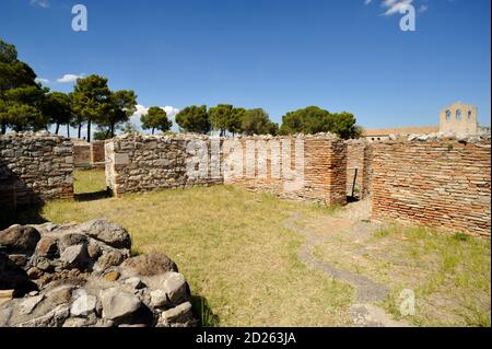 Italien, Basilikata, Venosa, Archäologischer Park, römische Häuser Ruinen Stockfoto