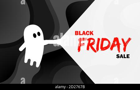 Black friday Sale Banner. Rabatt. Halloween-Konzept. Vektor auf isoliertem Hintergrund. EPS 10 Stock Vektor