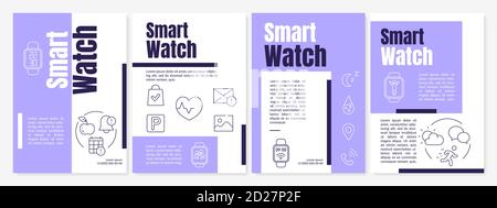 Smart Watch Broschüre Vorlage Stock Vektor