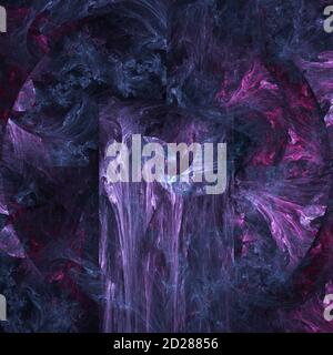 Computergenerierter abstrakter fraktaler Hintergrund. Rosa blaue und violette Farben Stockfoto