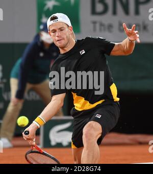 Paris, Frankreich. Oktober 2020. Roland Garros Paris Französisch Open 2020 Tag 10 061020 Diego Schwartzman (ARG) in Quarterfinal Match Credit: Roger Parker/Alamy Live News Stockfoto