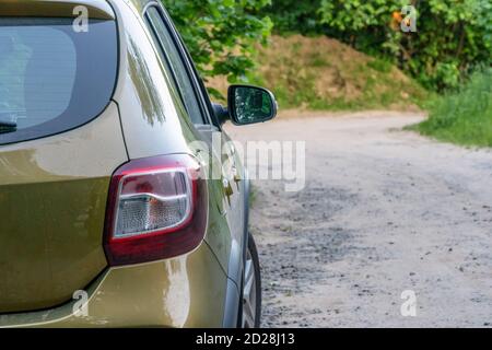 Nahaufnahme Scheinwerfer rechts hinten. Detail des Autos - Heckscheinwerfer Stockfoto
