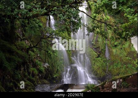 Rhaeadr Ceunant Mawr, Llanberis. Stockfoto