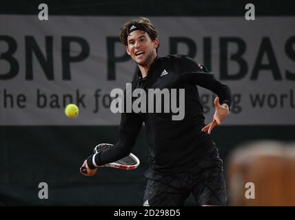 Paris, Frankreich. Oktober 2020. Roland Garros Paris French Open 2020 Tag 10 061020 Dominic Thiem (AUT) Viertelfinale Credit: Roger Parker/Alamy Live News Stockfoto