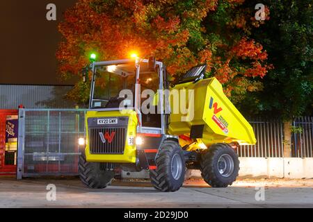 Ein Wacker Neuson DV90 Dual View 9 Tonnen Muldenkipper mit Kabine. Stockfoto