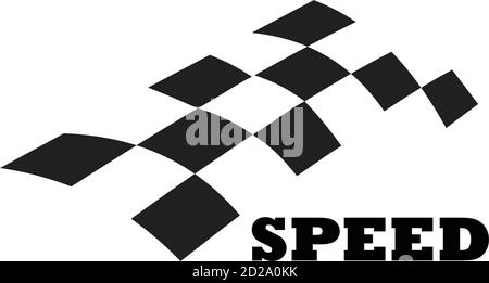 Race Flag Logo Vektor-Vorlage Illustration Stock Vektor