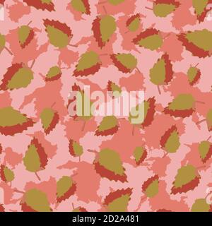 Fallend herbstlich Blätter nahtlose Vektor-Muster Stock Vektor