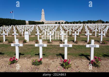 Nekropole von Fleury devant Douaomont, Verdun, Lothringen, Frankreich Stockfoto