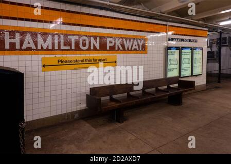 Fort Hamilton Pkway Station in Windsor Terrace Brooklyn NYC Stockfoto