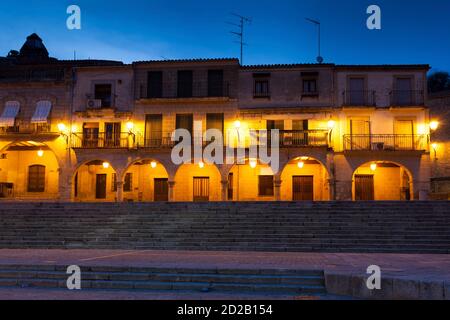 Einbruch der Dunkelheit in Trujillo, Caceres, Extremadura, Spanien Stockfoto