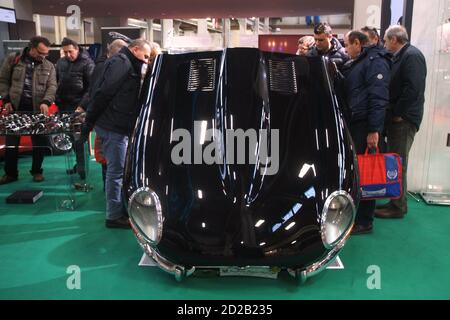 Turin, Piemont, Italien -7/02/2014 - AutoMotoRetro ist die jährliche periodische Messe für Liebhaber und Sammler von Oldtimern und Motorrädern und retro Stockfoto