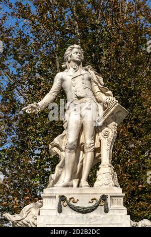 Das Mozartdenkmal im Burggarten, Wien, Österreich, Europa das Mozart-Denkmal im Burggarten, Wien, Österreich, Europa Stockfoto