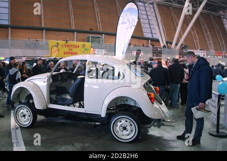Turin, Piemont, Italien -7/02/2014 - AutoMotoRetro ist die jährliche periodische Messe für Liebhaber und Sammler von Oldtimern und Motorrädern und retro Stockfoto