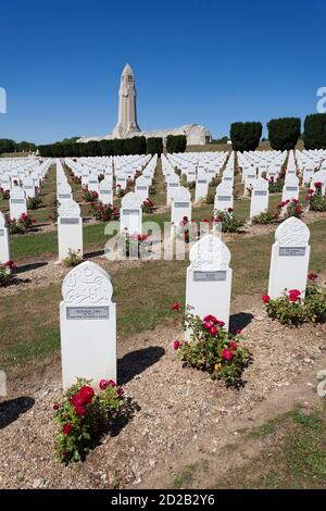 Nekropole von Fleury devant Douaomont, Verdun, Lothringen, Frankreich Stockfoto