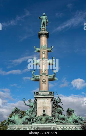 TEGETTHOFF-Denkmal am Praterstern , Wien, Österreich, Europa Tegetthoff's Column am Praterstern Kreisverkehr, Wien, Österreich, Europa Stockfoto