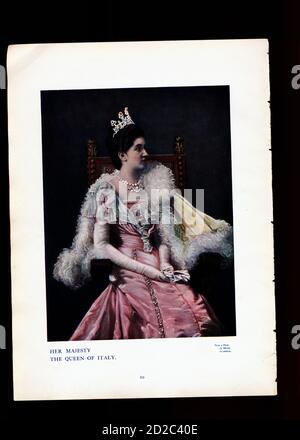 Chromolithographisches Porträt von Elena von Montenegro (8. Januar 1873 – 28. November 1952). Von 1900 bis 1946 war sie Königin von Italien als Gattin des Königs Stockfoto