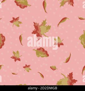 Herbst Blätter nahtlose Vektor-Muster fallen Stock Vektor