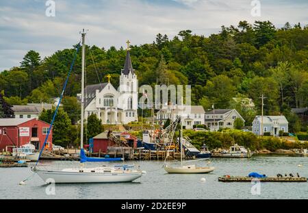 Boothbay Harbor, ein Küstendorf in Maine Stockfoto