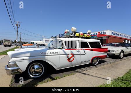 Ghostbuster Auto Replik Bethpage Long Island New York Stockfoto