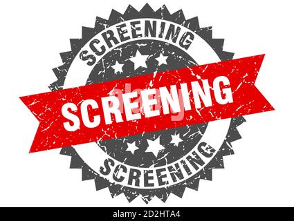 Siebstempel. Rundes Grunge-Schild mit Band Stock Vektor