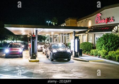 Brooksville Florida, Chick-fil-A, amerikanisches Fast Food Hähnchen Restaurant Restaurants Essen Essen Essen Essen Essen Essen Cafe Cafés Bistro, COVID-19 Indoor Dining Rest Stockfoto