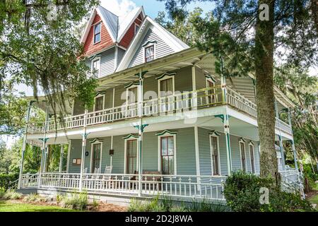 Brooksville Florida, Hernando Heritage Museum, May-Stringer House, 1855, historisches Haus im viktorianischen Stil, Nationales Register historischer Stätten, Queen Anne Stockfoto