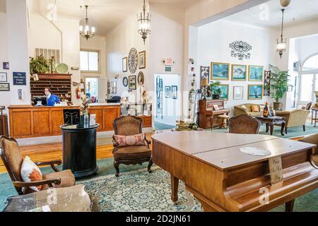 Avon Park Florida, Jacaranda Hotel, historische Hotelhotels, Unterkunft Inn Motel Motels, 1926, National Register of Historic Places, innen, Lobby, vorne Stockfoto