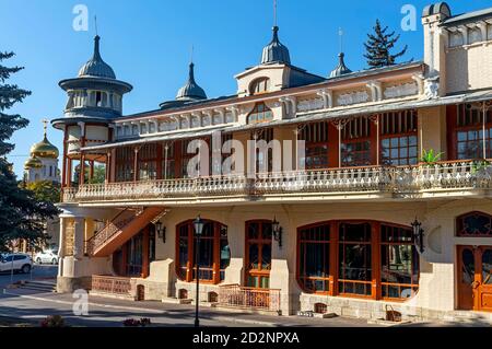 Ein sehr altes Haus im Resort Pjatigorsk, Nordkaukasus, Russland. Stockfoto