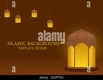 Illustration Vektor Design von islamischen Hintergrund Stock Vektor