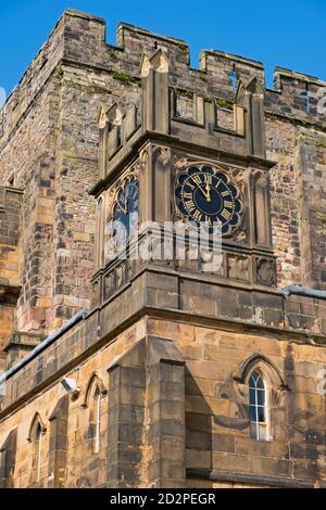 Lancaster Castle. Uhrturm. Lancashire UK Stockfoto