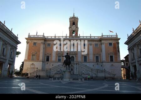 Campidoglio Platz in Rom in der Morgenbeleuchtung Stockfoto