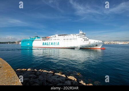 Ferry de Balearia, Mallorca, balearen, Spanien Stockfoto