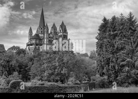 Die katholische Kathedrale von Limburg, St. Georg, Hessen, Deutschland Stockfoto