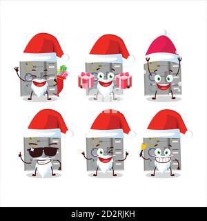 Santa Claus Emoticons mit unter uns Aufgabe Maschine Cartoon Charakter Stock Vektor