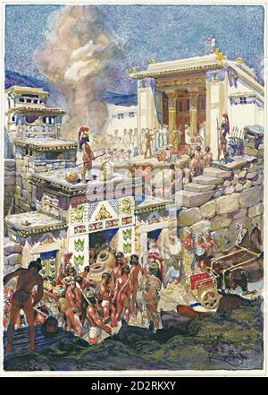 kupka, frantisek - Illustrationen zu 'Les Erinnyes' von Leconte de Lisle 03 - L' acropole d'Argos - 22927800144 4f2dd2ccbe o Stockfoto