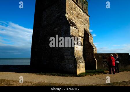 St. Helens Alter Kirchturm am St. Helens Duver Vorland isle of Wight Stockfoto