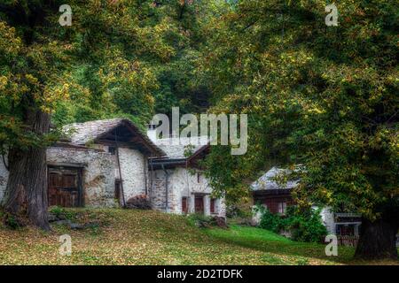 Soglio, Majola, Graubünden, Schweiz, Europa Stockfoto