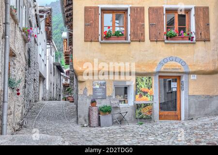 Soglio, Majola, Graubünden, Schweiz, Europa Stockfoto