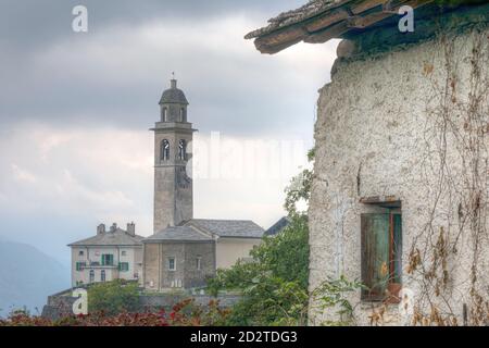 Soglio, Majola, Graubünden, Schweiz, Europa Stockfoto