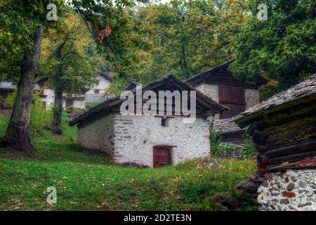 Soglio, Majola, Graubünden, Schweiz, Europa Stockfoto