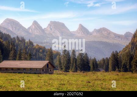 Seven Churfirsten, St. Gallen, Schweiz, Europa Stockfoto