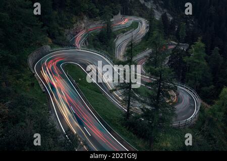 Malojapass, Bregaglia, Graubünden, Schweiz, Europa Stockfoto